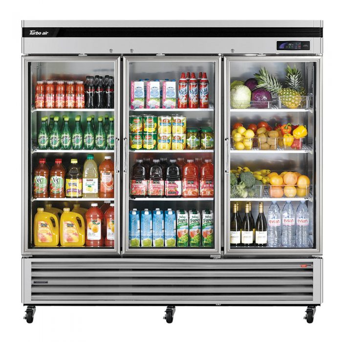 Turbo Air TSR-72GSD-N 3 Glass Door Refrigerator, Bottom Mount, 67.0 Cu. Ft.