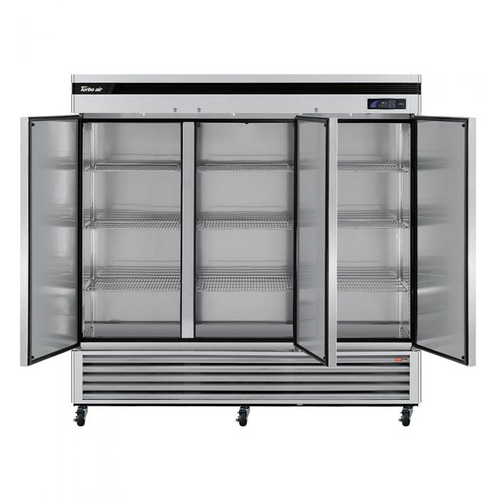 Turbo Air TSR-72SD-N 3 Solid Door Refrigerator, Bottom Mount, 64.1 Cu. Ft.