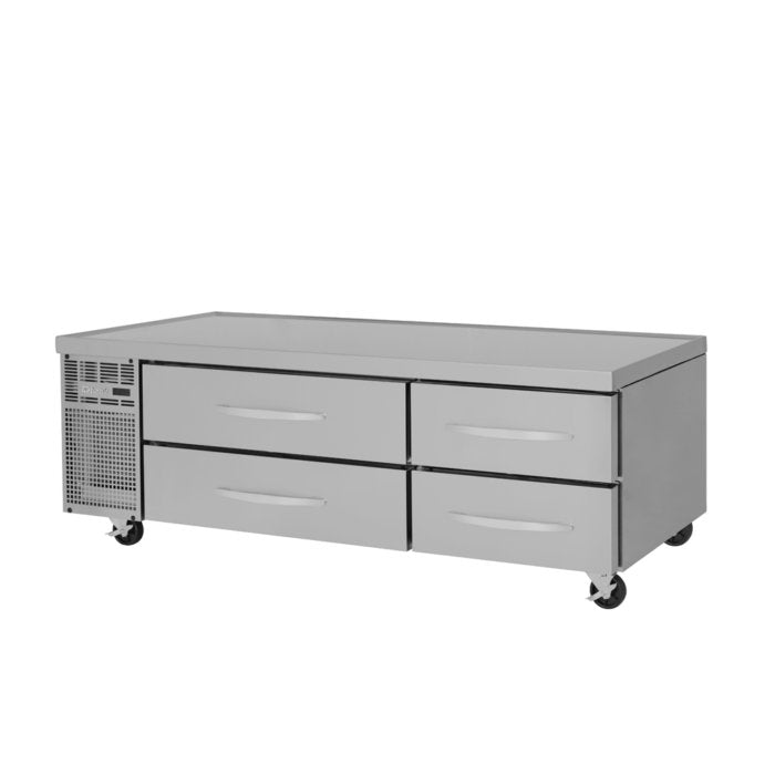 Turbo Air PRCBE-72F-N 4 Drawer 72" Stainless Steel Chef Base Freezer, 12.1 Cu. Ft.