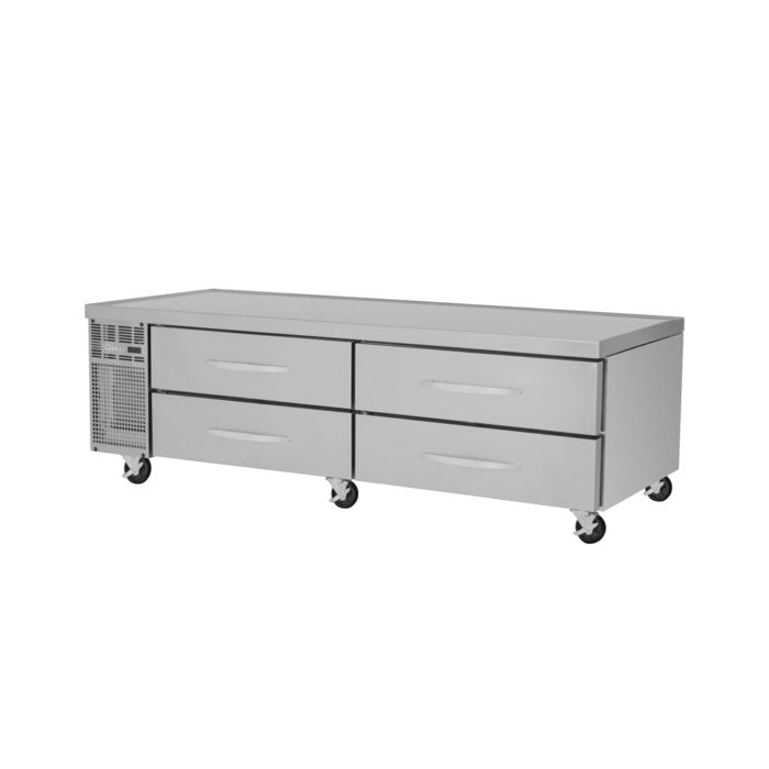Turbo Air PRCBE-84R-N 4 Drawer 84" Stainless Steel Chef Base Refrigerator, 14.7 Cu. Ft.