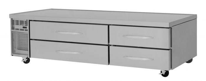 Turbo Air PRCBE-96F-N 4 Drawer 96" Stainless Steel Chef Base Freezer, 17.5 Cu. Ft.