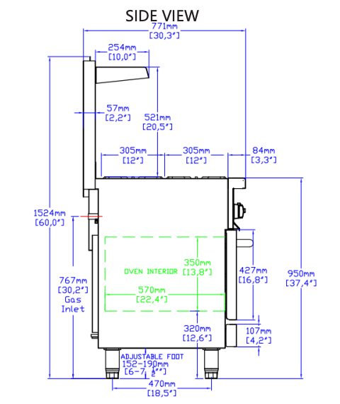Standard Range SR-R36-24CB-NG 36" Natural Gas Commercial Range with 2 Burner, 24" Charbroiler, 1 Oven, 153,000 BTU