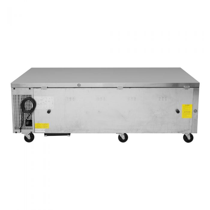 Turbo Air TCBE-72SDR-N 4 Drawer 72" Stainless Steel Chef Base Refrigerator, Optional 6" Extended Top, 12.6 Cu. Ft.