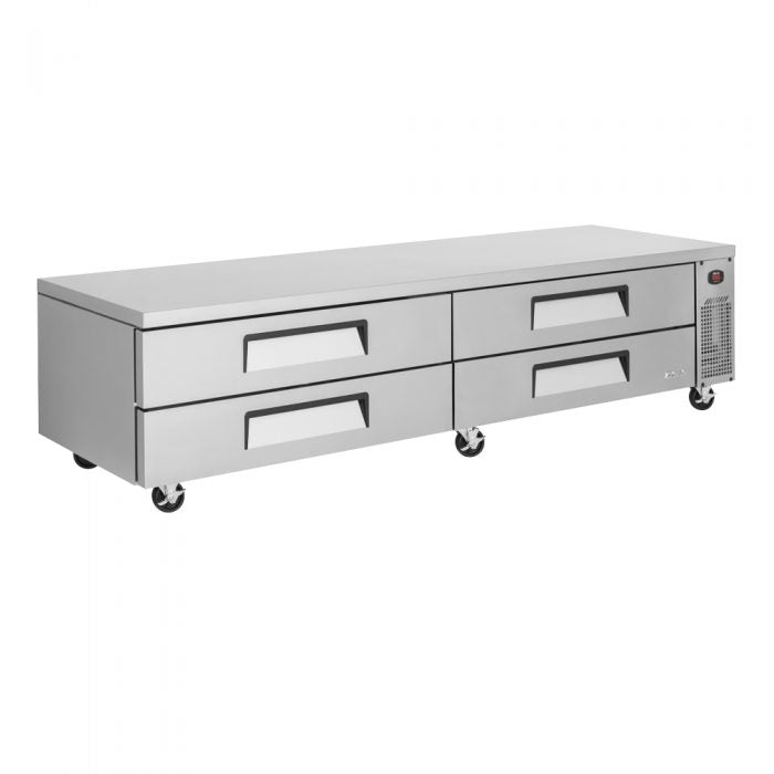 Turbo Air TCBE-96SDR-N 4 Drawer 96" Stainless Steel Chef Base Refrigerator, 18.6 Cu. Ft.