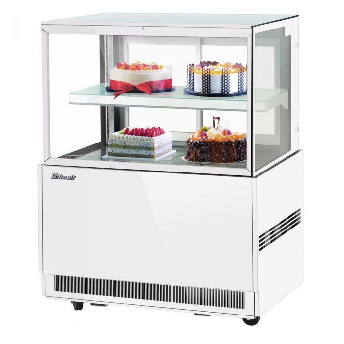Turbo Air TBP36-46FN-W(B) 36" Refrigerated Bakery Display Case, 2 Tiers, Front Open, White or Black