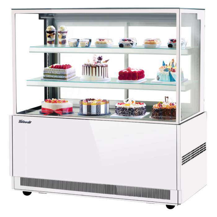 Turbo Air TBP60-54NN-W(B) 59" Refrigerated Bakery Display Case, 3 Tiers, White or Black, 21.8 Cu. Ft.