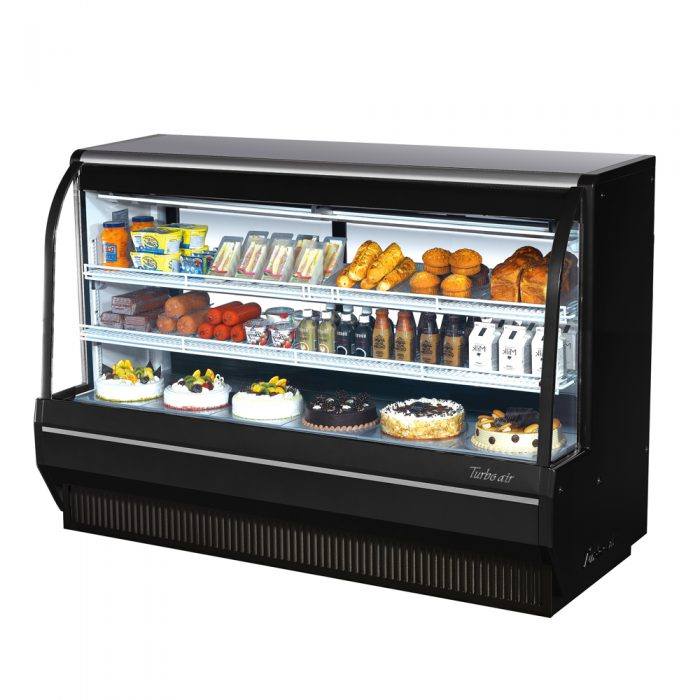 Turbo Air TCDD-72H-W(B)-N 72" Refrigerated Deli Display Case, 3 Tiers, 24.7 Cu. Ft.
