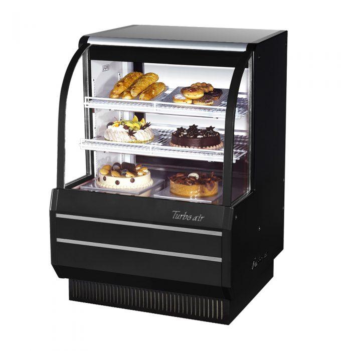 Turbo Air TCGB-36-W(B)-N 36" Refrigerated Bakery Display Case, White or Black, 11.8 Cu. Ft.