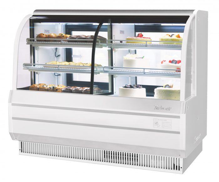 Turbo Air TCGB-60CO-W(B)-N 72" Refrigerated and Dry Bakery Display Case Combination, White or Black, 10.3 Cu. Ft.