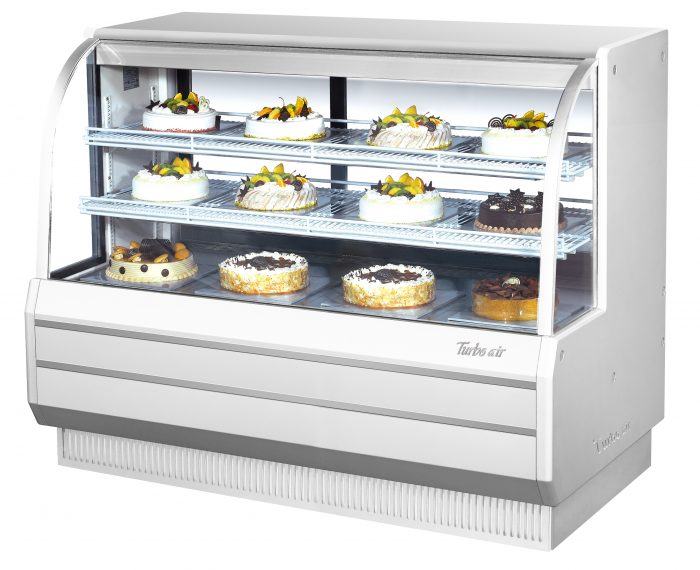 Turbo Air TCGB-60-W(B)-N 60" Refrigerated Bakery Display Case, White or Black, 19.4 Cu. Ft.