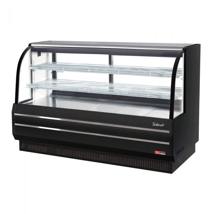 Turbo Air TCGB-72DR-W(B) 72" Non-Refrigerated Bakery Case, White or Black, 23.2 Cu. Ft.