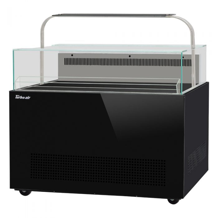 Turbo Air TOS-50NN-D-W(B) 50" Sandwich & Cheese Display Case with Top Shelf, Refrigerated, White or Black