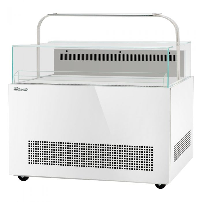 Turbo Air TOS-50NN-D-W(B) 50" Sandwich & Cheese Display Case with Top Shelf, Refrigerated, White or Black