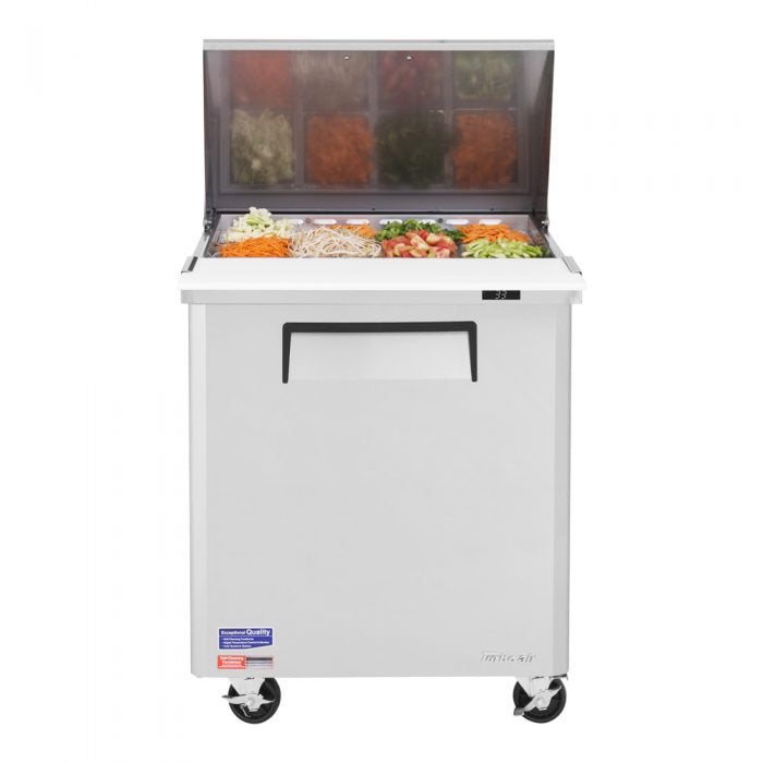Turbo Air MST-28-12-N 1 Solid Door  Mega Top Refrigerated Sandwich Prep Table, 8 Cu. Ft.