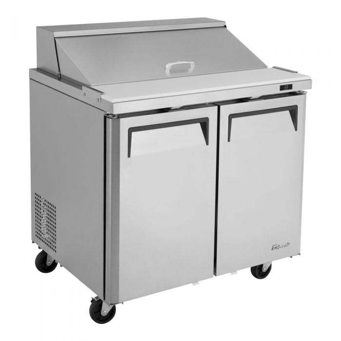 Turbo Air MST-36-N6 2 Solid Door Refrigerated Sandwich Prep Table, 9.5 Cu. Ft.