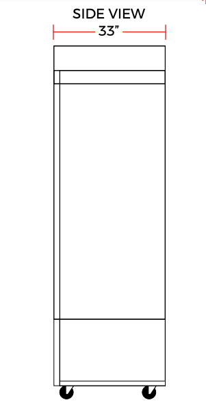 Coldline D30-B 31″ Single Glass Swing Door Merchandiser Freezer, Black