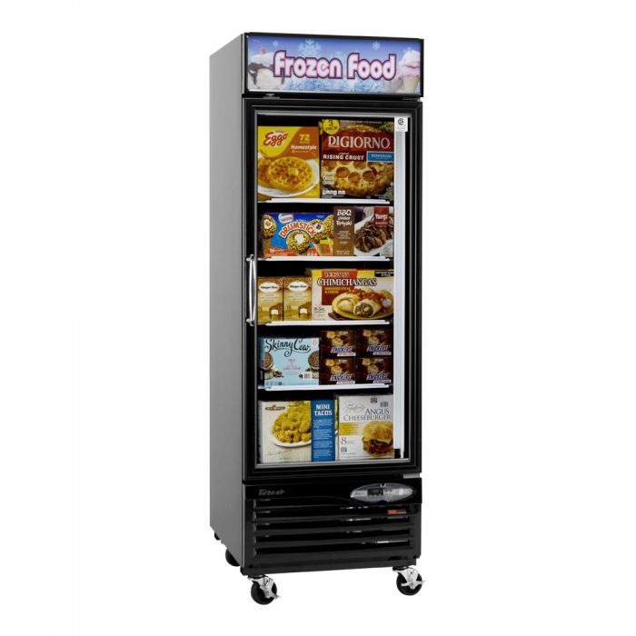 Turbo Air TGF-23F-N 1 Door Swing Glass Merchandiser Freezer, White, 17.7 Cu. Ft.