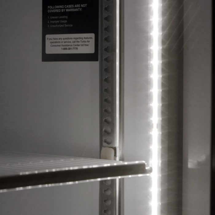 Turbo Air TGF-23F-N 1 Door Swing Glass Merchandiser Freezer, White, 17.7 Cu. Ft.