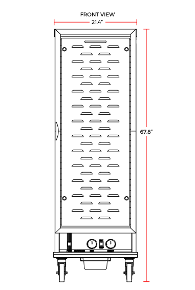 Prepline MPN1836 Full Size 120v Heated Warming Holding Cabinet with Clear Door