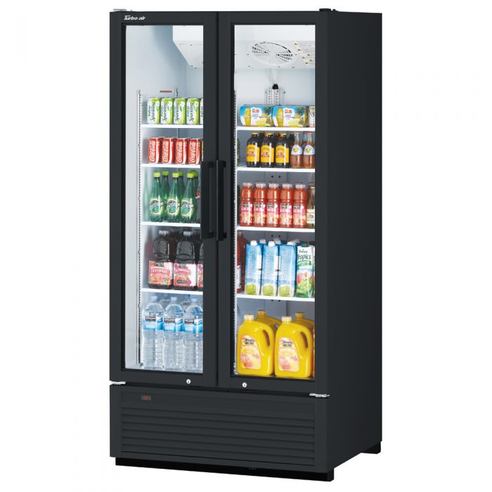 Turbo Air TGM-35SDH-N 2 Door Swing Style Glass Merchandiser Refrigerator, Full Height, 31.7 Cu. Ft.