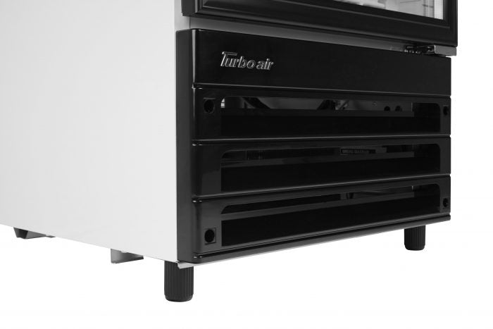 Turbo Air TGM-11RV-N6 1 Door Swing Glass Merchandiser Refrigerator, White with Black Framed Front, 10 Cu. Ft.