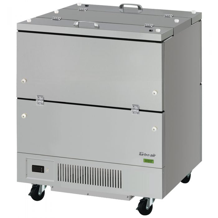 Turbo Air TMKC-34-2-SS-N6 34" Dual Sided Access Milk Cooler, Stainless Steel