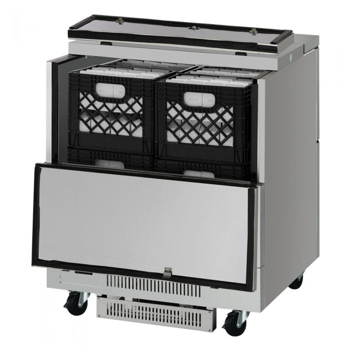 Turbo Air TMKC-34-2-SS-N6 34" Dual Sided Access Milk Cooler, Stainless Steel