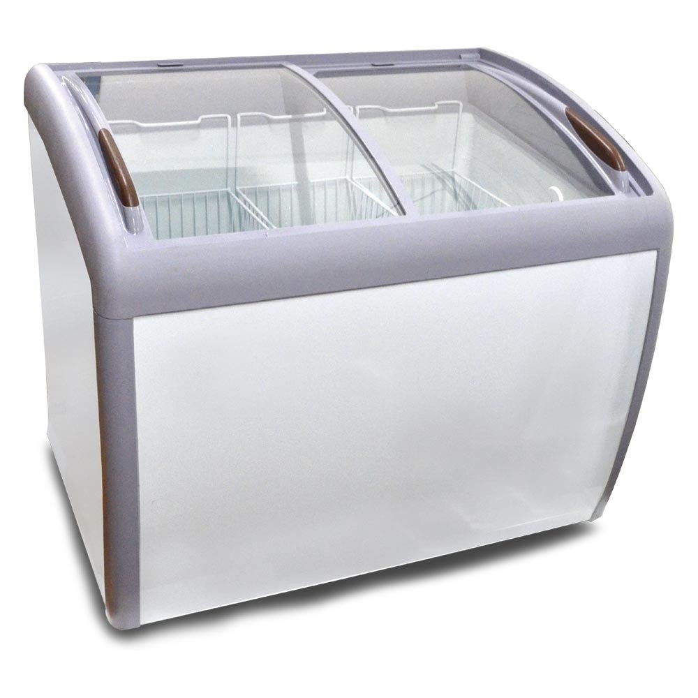 Coldline XS260 39" Curved Glass Top Display Ice Cream Freezer, 9.2 Cu. Ft.