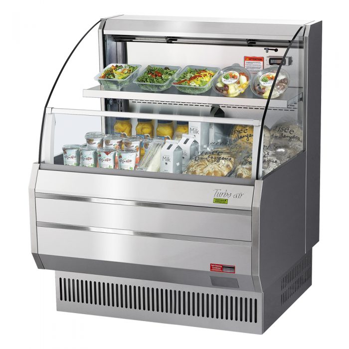 Turbo Air TOM-30LS-N 28" Low Profile, Horizontal Open Display Merchandiser, Stainless steel, 5.1 Cu. Ft.