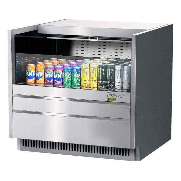 Turbo Air TOM-36UC-S-N 36-1/4" Low Profile Solid Side Panel, European Straight Style, Stainless Steel, 5.0 Cu. Ft.