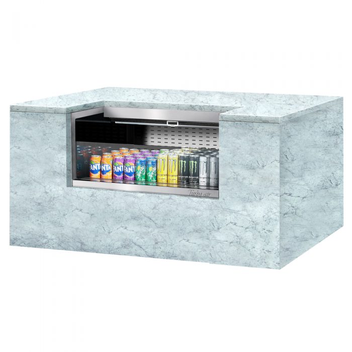 Turbo Air TOM-36UC-S-N 36-1/4" Low Profile Solid Side Panel, European Straight Style, Stainless Steel, 5.0 Cu. Ft.