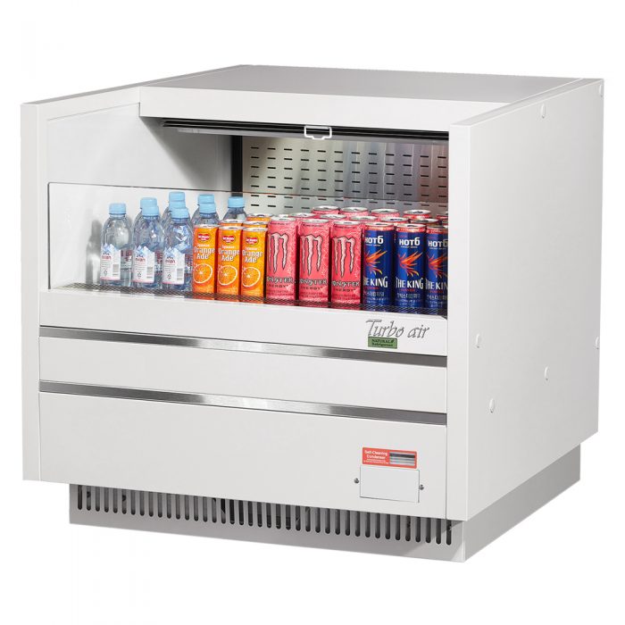 Turbo Air TOM-36UC-W(B)-N 36-1/4" Low Profile Solid Side Panel, European Straight Style, White or Black, 5.0 Cu. Ft.