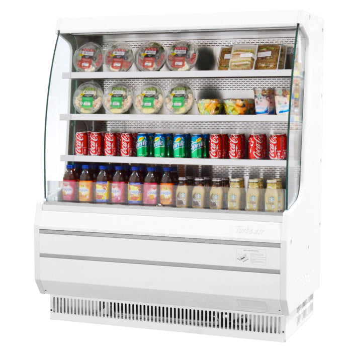 Turbo Air TOM-50MW(B)-N 50" Vertical Open Display Merchandiser, Medium Height, White or Black, 11.1 Cu. Ft.
