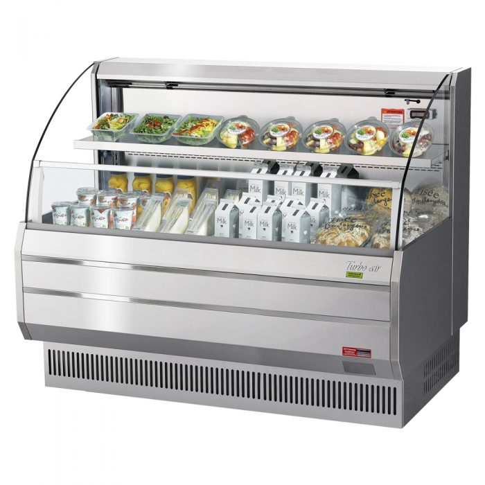 Turbo Air TOM-60LS-N 63" Low Profile, Horizontal Open Display Merchandiser, Stainless steel, 12.3 Cu. Ft.