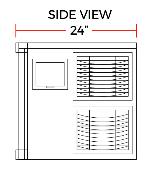 Coldline ICE500T-FA 30" 550 lb. Ice Machine Air Cooled Full Cube Modular
