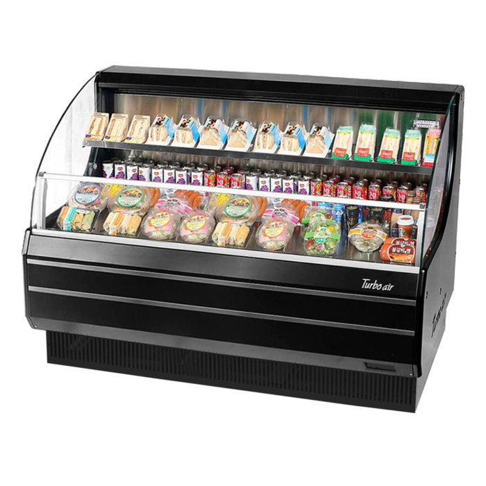 Turbo Air TOM-60LW(B)-N 63" Low Profile, Horizontal Open Display Merchandiser, White or Black