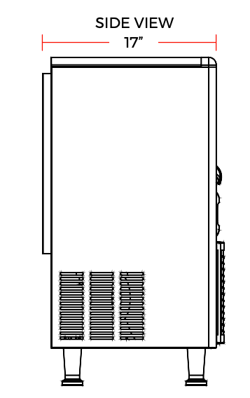 Coldline ICE70 18" Air Cooled 70 lb. Capacity Cube Shape Ice Machine