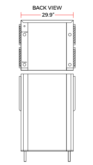 Coldline ICE500M-HA 30" 500 lb. Ice Machine Air Cooled Half Cube Modular with Bin