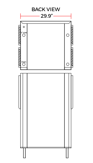 Coldline ICE500M-FA 30" 550 lb. Ice Machine Air Cooled Full Cube Modular with Bin