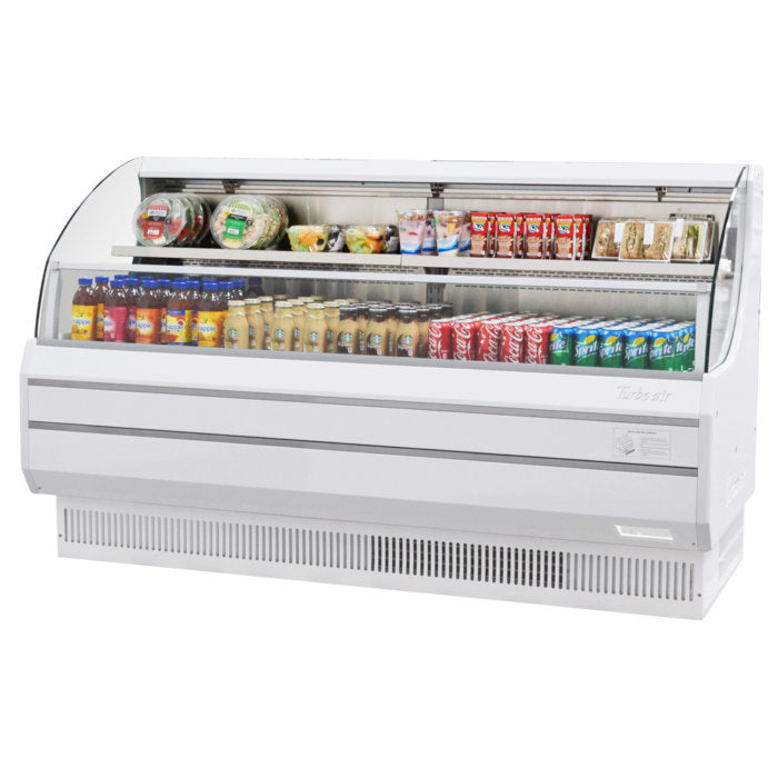 Turbo Air TOM-75LW(B)-N 75" Low Profile, Horizontal Open Display Merchandiser, White or Black, 14.8 Cu. Ft.