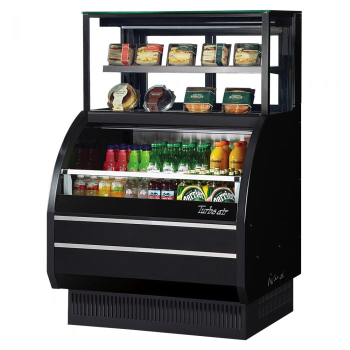 Turbo Air TOM-W-40SB-UF-N 39" Dual Service Open Display Merchandiser, European Style Straight Front