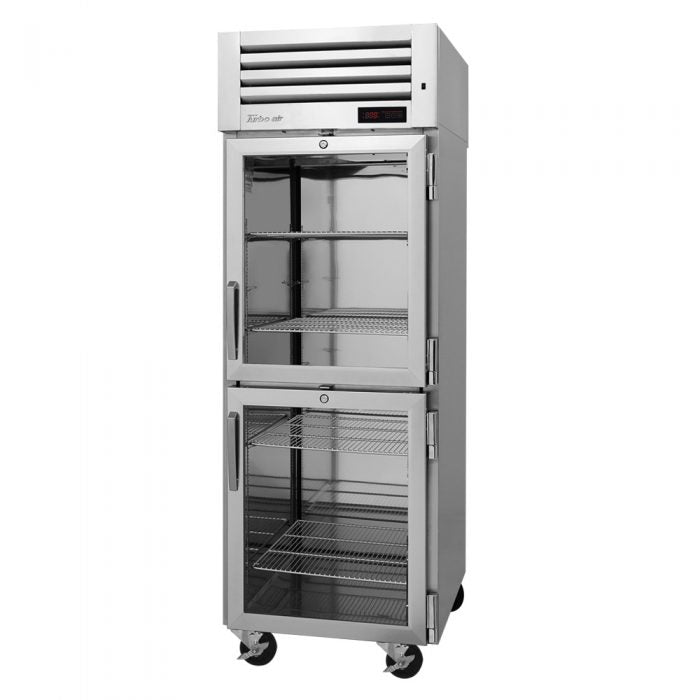 Turbo Air PRO-26-2H2-GS-PT 2 Half Glass Front Door and 2 Half Solid Back Door Pass-Thru Heated Cabinet (208V)