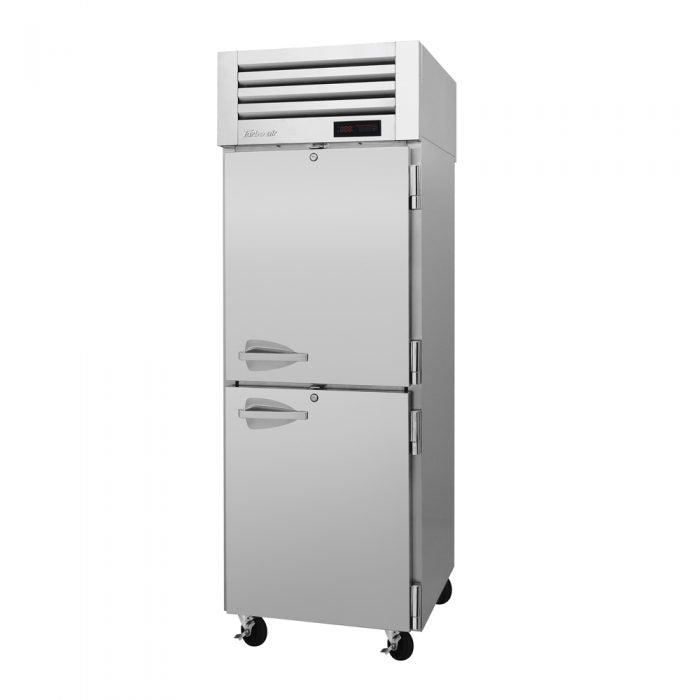 Turbo Air PRO-26-2H2-SG-PT 2 Half Solid Front Door and 2 Half Glass Back Door Pass-Thru Heated Cabinet (208V)