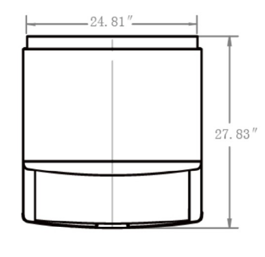 Coldline ICE280 26" 280 lb. Air Cooled Half Cube Ice Machine with Bin