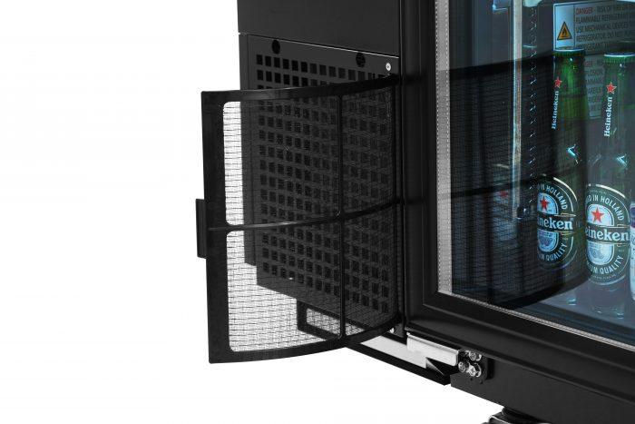 Turbo Air TBB-24-72SG-N 24.5" Deep Narrow Back Bar Cooler, 3 Glass Door 73" Black Vinyl Exterior Back Bar Cooler, 20.6 Cu. Ft.