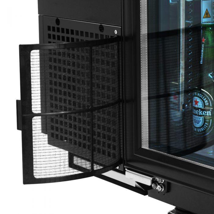 Turbo Air TBB-24-72SG-N 24.5" Deep Narrow Back Bar Cooler, 3 Glass Door 73" Black Vinyl Exterior Back Bar Cooler, 20.6 Cu. Ft.