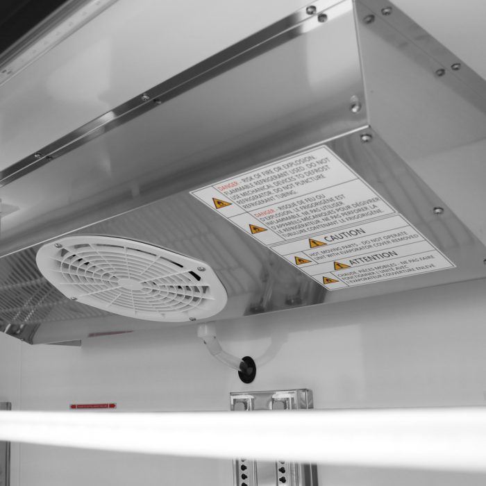 Turbo Air TBB-3SB-N6 2 Solid Door 69" Back Bar Cooler, Black Vinyl Exterior, 23 Cu. Ft.