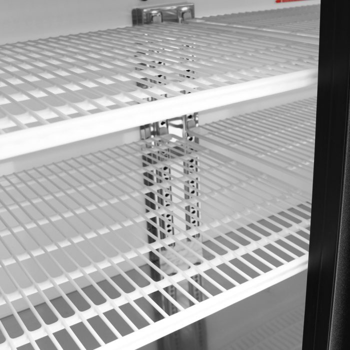 Turbo Air TBB-4SB-N 3 Solid Door 90" Back Bar Cooler, Black Vinyl Exterior, 36.4 Cu. Ft.