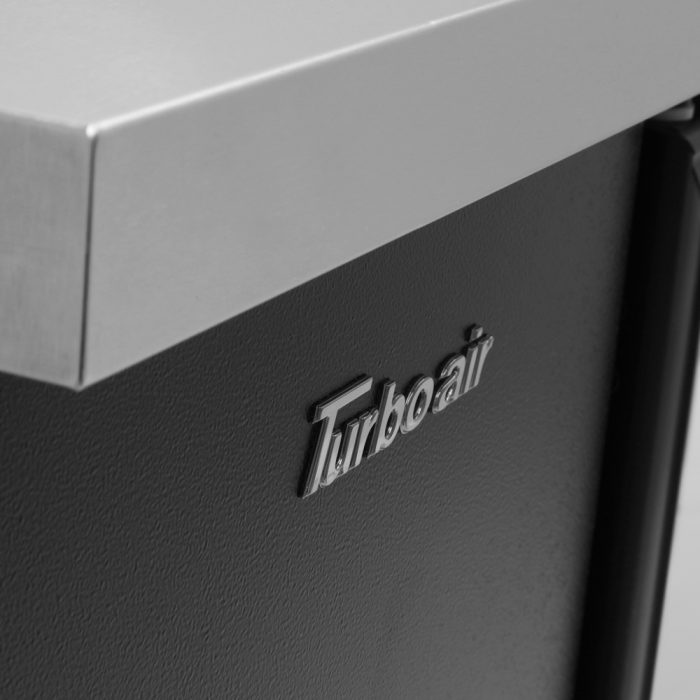 Turbo Air TBB-4SG-N 3 Glass Door 90" Back Bar Cooler, Black Vinyl Exterior, 36.4 Cu. Ft.