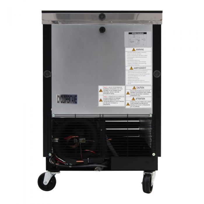 Turbo Air TBC-24SB-GF-N6 1 Lid Black Vinyl Exterior Glass Chiller & Froster